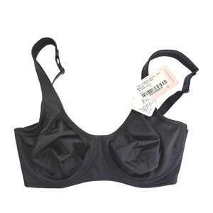 Rosa Faia New 30F Twin Range Underwire Bra 5490 Black Full Cup comfortable NWT